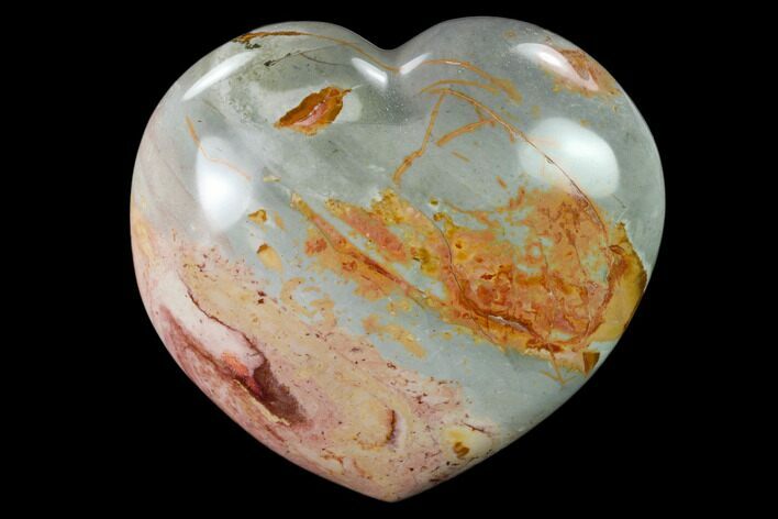 Wide, Polychrome Jasper Heart - Madagascar #139969
